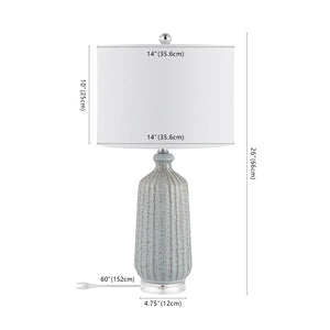 Safavieh AMBERLY, 26-Inch Grey Ceramic Table Lamp – Elegant Design for Stylish Illumination & Decor Use TBL4401A