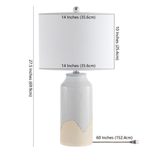 Safavieh BEVLEN, 27.5 Inch Antique White Ceramic Table Lamp – Elegant Home Accent for Warm, Inviting Spaces TBL4402A