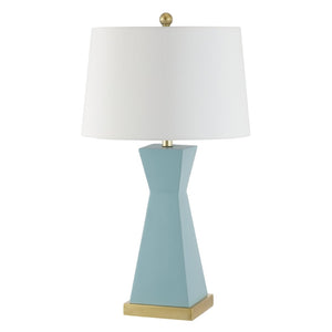 Safavieh ONDER, Elegant Resin Table Lamp Set of 2 - Modern Design for Living Room, Bedroom, or Office Use Robins Egg Blue TBL4406A-SET2
