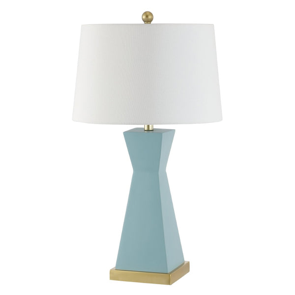 Safavieh ONDER, Elegant Resin Table Lamp Set of 2 - Modern Design for Living Room, Bedroom, or Office Use Robins Egg Blue TBL4406A-SET2