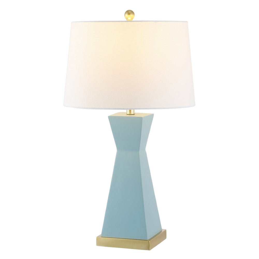 Safavieh ONDER, Elegant Resin Table Lamp Set of 2 - Modern Design for Living Room, Bedroom, or Office Use Robins Egg Blue TBL4406A-SET2