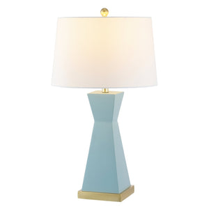 Safavieh ONDER, Elegant Resin Table Lamp Set of 2 - Modern Design for Living Room, Bedroom, or Office Use Robins Egg Blue TBL4406A-SET2