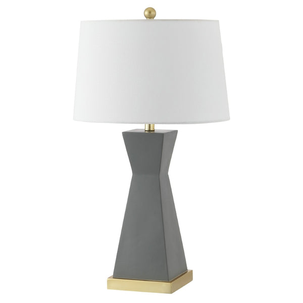 Safavieh ONDER, Elegant Resin Table Lamp Set of 2 - Modern Design for Living Room, Bedroom, or Office Use Grey TBL4406B-SET2