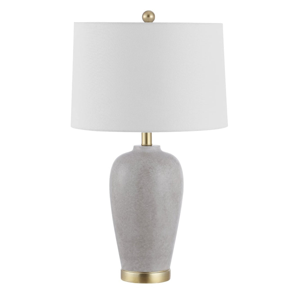 Safavieh KLINE, Elegant 26-Inch Grey Resin Table Lamp with USB Port for Modern Ambiance and Functionality TBL4408A