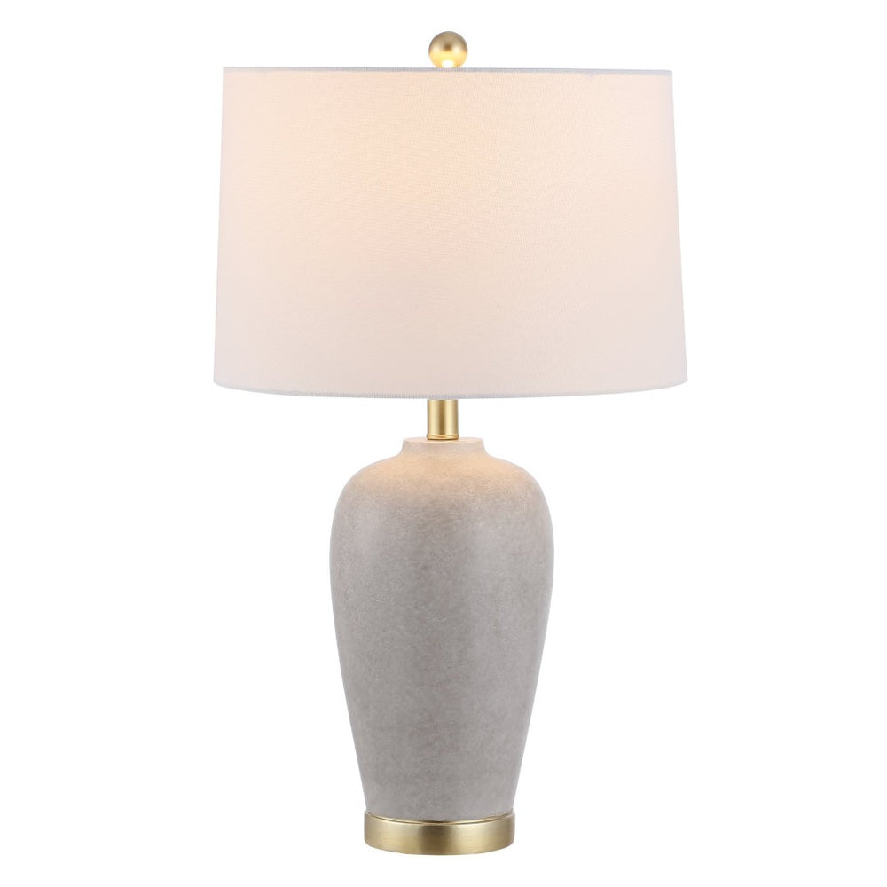 Safavieh KLINE, Elegant 26-Inch Grey Resin Table Lamp with USB Port for Modern Ambiance and Functionality TBL4408A