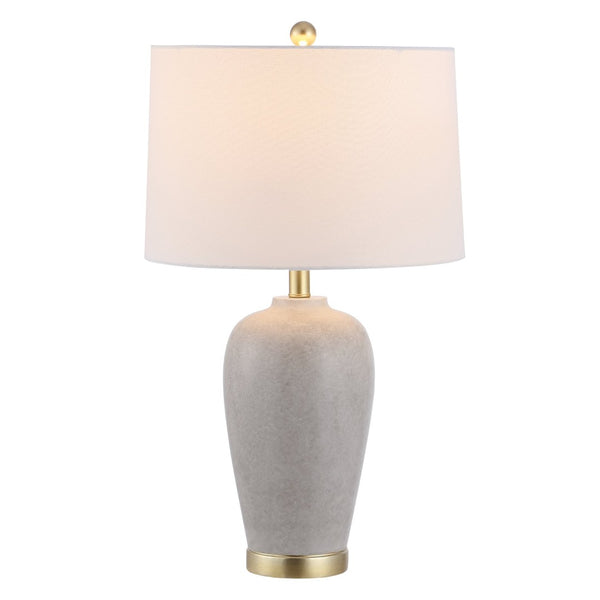 Safavieh KLINE, Elegant 26-Inch Grey Resin Table Lamp with USB Port for Modern Ambiance and Functionality TBL4408A
