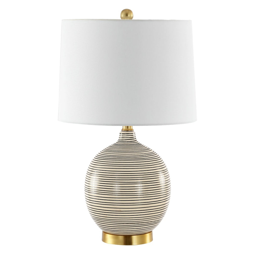 Safavieh KREMP, 23-Inch Grey Ceramic Table Lamp with Integrated USB Port for Modern Home & Office Decor TBL4409A