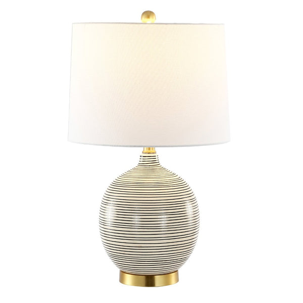 Safavieh KREMP, 23-Inch Grey Ceramic Table Lamp with Integrated USB Port for Modern Home & Office Decor TBL4409A