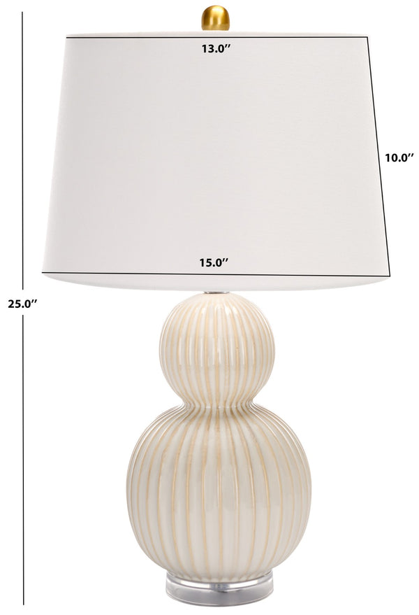 Safavieh ZARREN, 25-Inch Ivory Ceramic Table Lamp for Elegant Ambient Lighting in Modern Home Décor Spaces TBL4413A