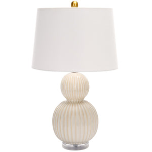 Safavieh ZARREN, 25-Inch Ivory Ceramic Table Lamp for Elegant Ambient Lighting in Modern Home Décor Spaces TBL4413A