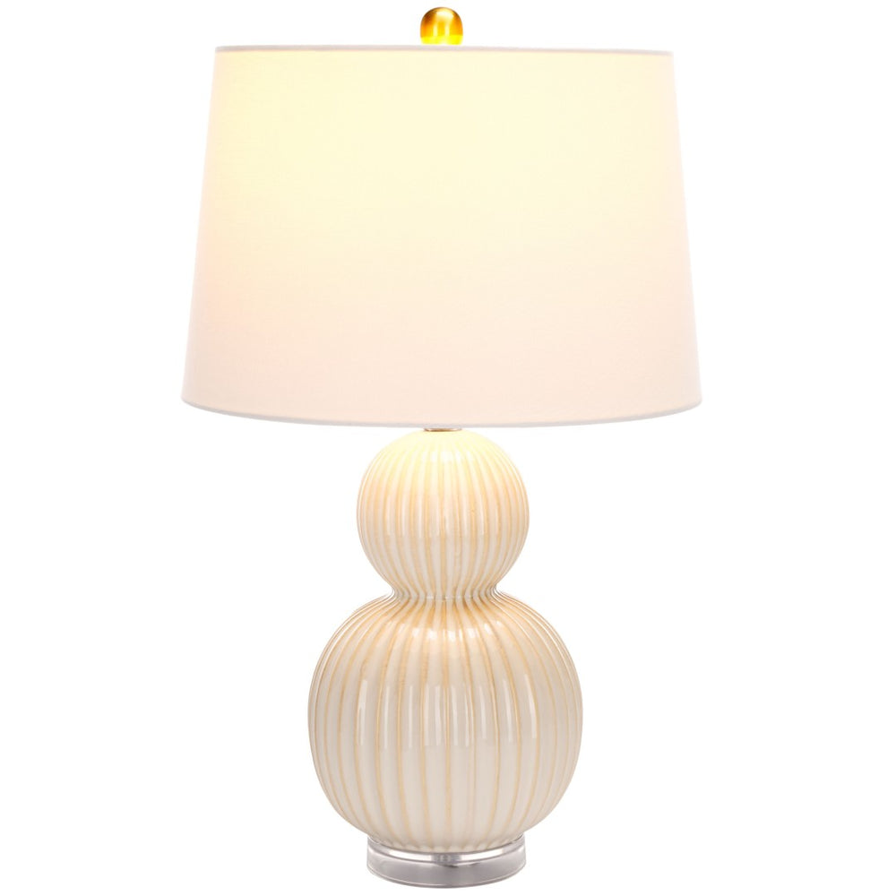 Safavieh ZARREN, 25-Inch Ivory Ceramic Table Lamp for Elegant Ambient Lighting in Modern Home Décor Spaces TBL4413A