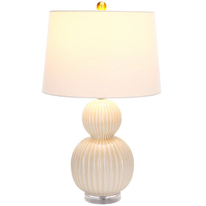 Safavieh ZARREN, 25-Inch Ivory Ceramic Table Lamp for Elegant Ambient Lighting in Modern Home Décor Spaces TBL4413A