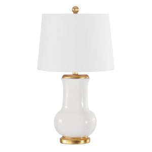 Safavieh EMBERSON, 25-Inch Ivory & Gold Ceramic Table Lamp – Elegant Lighting for Modern & Traditional Homes TBL4414A