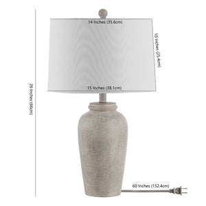 Safavieh SABRIN, 26-Inch Cream Resin Table Lamp - Timeless Elegance for Modern & Classic Interiors, Versatile Use TBL4417A