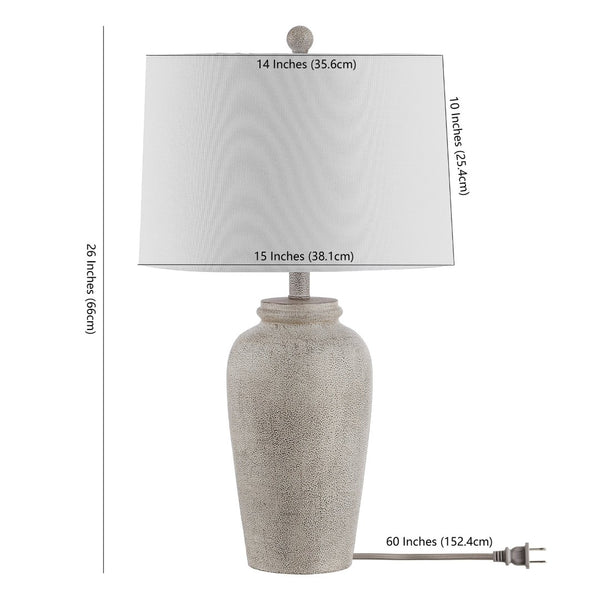 Safavieh SABRIN, 26-Inch Cream Resin Table Lamp - Timeless Elegance for Modern & Classic Interiors, Versatile Use TBL4417A