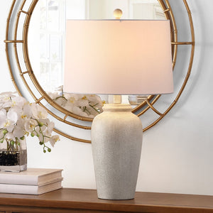 Safavieh SABRIN, 26-Inch Cream Resin Table Lamp - Timeless Elegance for Modern & Classic Interiors, Versatile Use TBL4417A