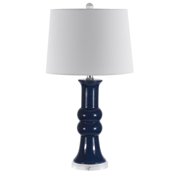 Safavieh LAMBER, Set of 2 Navy Ceramic Table Lamps – Contemporary Design for Modern Living Spaces & More! TBL4418B-SET2