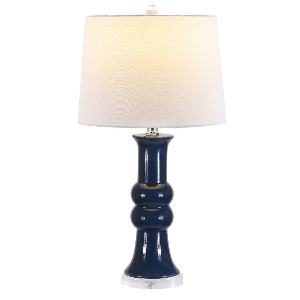 Safavieh LAMBER, Set of 2 Navy Ceramic Table Lamps – Contemporary Design for Modern Living Spaces & More! TBL4418B-SET2