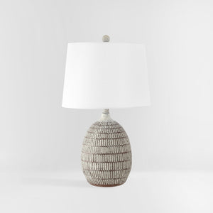 Safavieh DEWLEN, 24-Inch Brown & White Resin Table Lamp - Stylish Lighting for Modern & Classic Decor Spaces TBL4421A