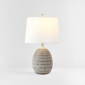 Safavieh DEWLEN, 24-Inch Brown & White Resin Table Lamp - Stylish Lighting for Modern & Classic Decor Spaces TBL4421A