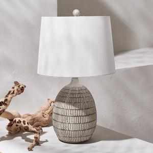 Safavieh DEWLEN, 24-Inch Brown & White Resin Table Lamp - Stylish Lighting for Modern & Classic Decor Spaces TBL4421A