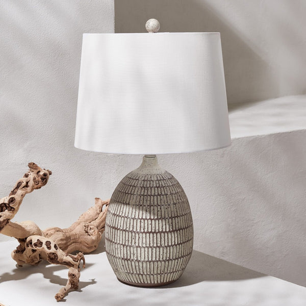 Safavieh DEWLEN, 24-Inch Brown & White Resin Table Lamp - Stylish Lighting for Modern & Classic Decor Spaces TBL4421A