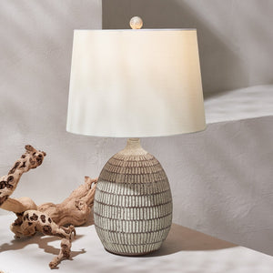 Safavieh DEWLEN, 24-Inch Brown & White Resin Table Lamp - Stylish Lighting for Modern & Classic Decor Spaces TBL4421A