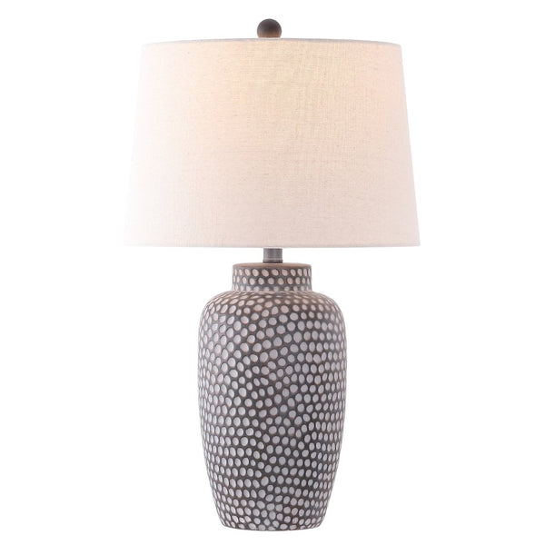Safavieh JERLEN, 26-Inch Brown/White Resin Table Lamp - Sculptural Design for Cozy Ambiance in Any Space TBL4422A