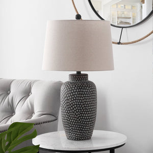 Safavieh JERLEN, 26-Inch Brown/White Resin Table Lamp - Sculptural Design for Cozy Ambiance in Any Space TBL4422A