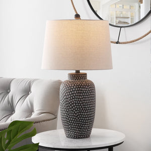 Safavieh JERLEN, 26-Inch Brown/White Resin Table Lamp - Sculptural Design for Cozy Ambiance in Any Space TBL4422A