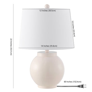Safavieh LEMENI, LEMENI 22-Inch Cream Resin Table Lamp - Stylish Ambient Lighting for Modern Home Décor & Elegance TBL4425A
