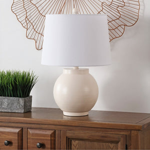 Safavieh LEMENI, LEMENI 22-Inch Cream Resin Table Lamp - Stylish Ambient Lighting for Modern Home Décor & Elegance TBL4425A