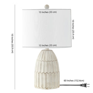 Safavieh RONKEN, 22-Inch Antique White Resin Table Lamp - Elegant Accent for Cozy Ambiance in Any Room TBL4426A