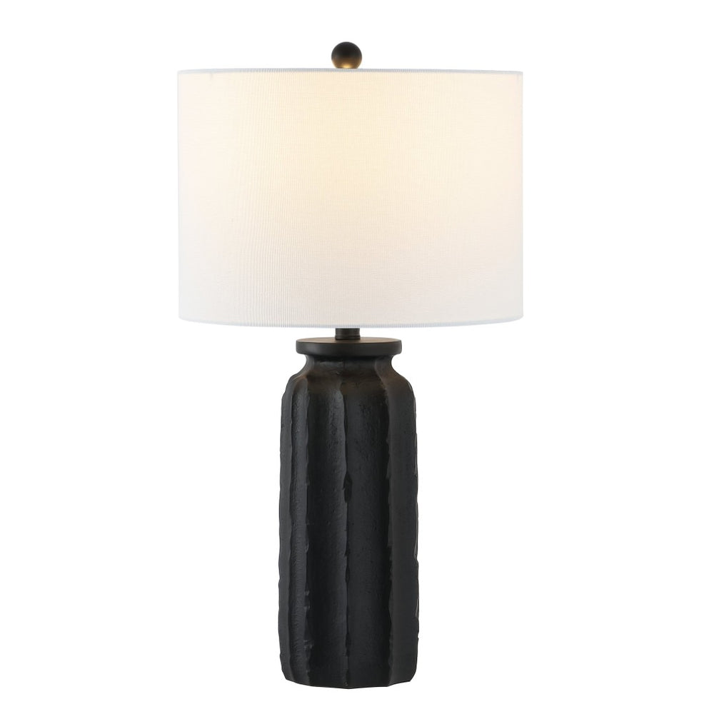 Safavieh CANDRI, 26-Inch Matte Black Resin Table Lamp - Modern Sculptural Design for Warm Ambient Lighting TBL4427A
