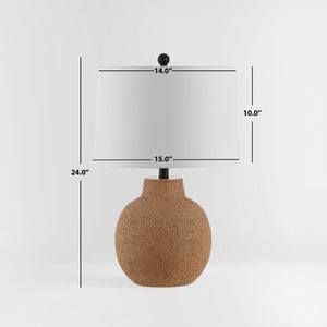 Safavieh ACER, 24-Inch Tan Resin Table Lamp – Elegant Ambient Lighting for Modern Homes & Offices TBL4428A