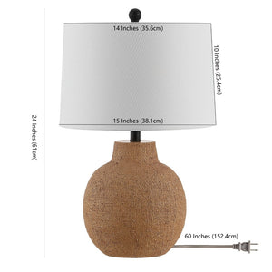 Safavieh ACER, 24-Inch Tan Resin Table Lamp – Elegant Ambient Lighting for Modern Homes & Offices TBL4428A