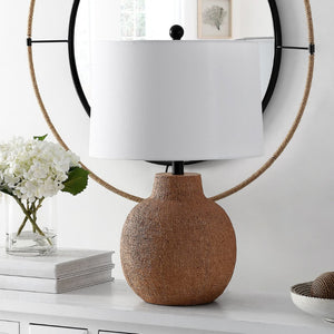 Safavieh ACER, 24-Inch Tan Resin Table Lamp – Elegant Ambient Lighting for Modern Homes & Offices TBL4428A