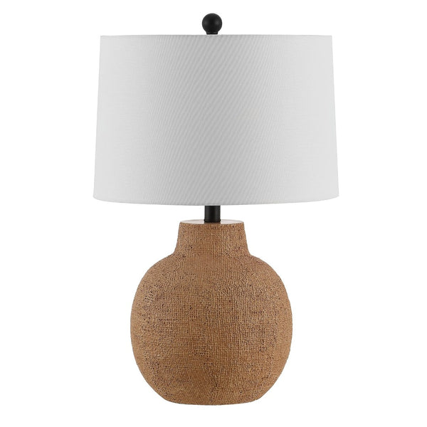 Safavieh ACER, 24-Inch Tan Resin Table Lamp – Elegant Ambient Lighting for Modern Homes & Offices TBL4428A