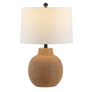 Safavieh ACER, 24-Inch Tan Resin Table Lamp – Elegant Ambient Lighting for Modern Homes & Offices TBL4428A