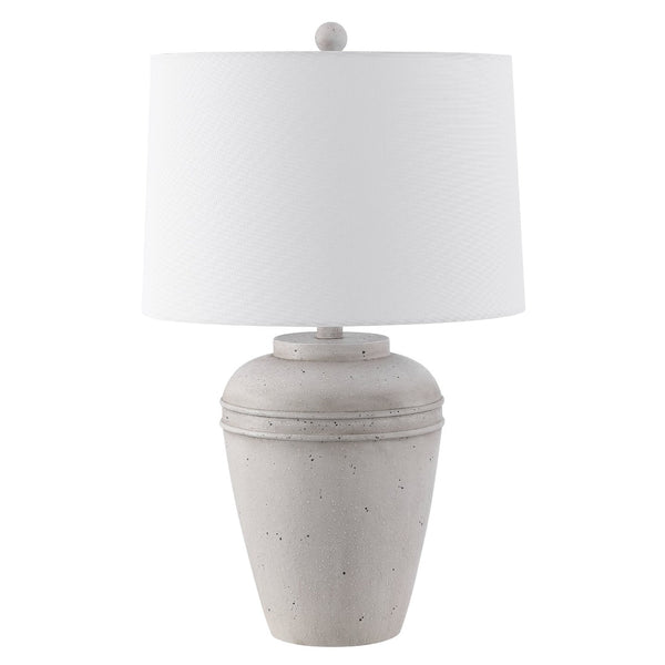 Safavieh DEMLIN, 24-Inch Grey Resin Table Lamp - Modern Minimalist Design for Cozy Ambiance & Versatile Use TBL4429A