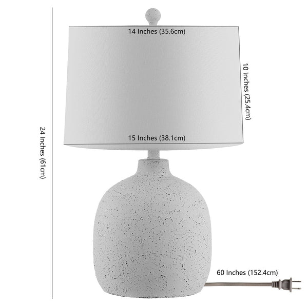 Safavieh VELERI, 24-Inch White Resin Table Lamp - Modern Ambient Lighting for Home Decor & Versatile Placement TBL4432A