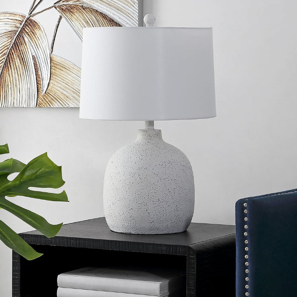 Safavieh VELERI, 24-Inch White Resin Table Lamp - Modern Ambient Lighting for Home Decor & Versatile Placement TBL4432A