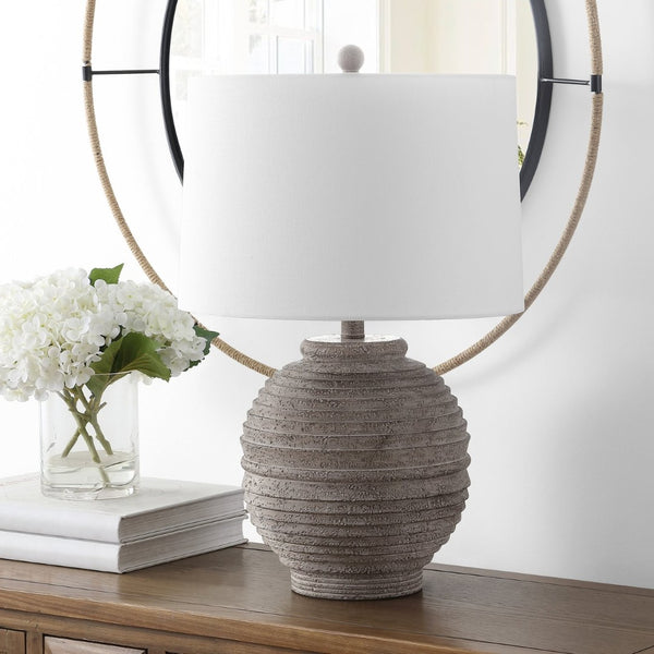 Safavieh PENDRI, Elegant 24-Inch Brown Resin Table Lamp for Cozy Illumination in Any Room, Timeless Design TBL4433A