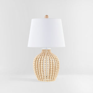 Safavieh REWLI, 23.5-Inch Wood & Iron Table Lamp with Textured Beaded Design for Cozy Ambiance & Style TBL4434A