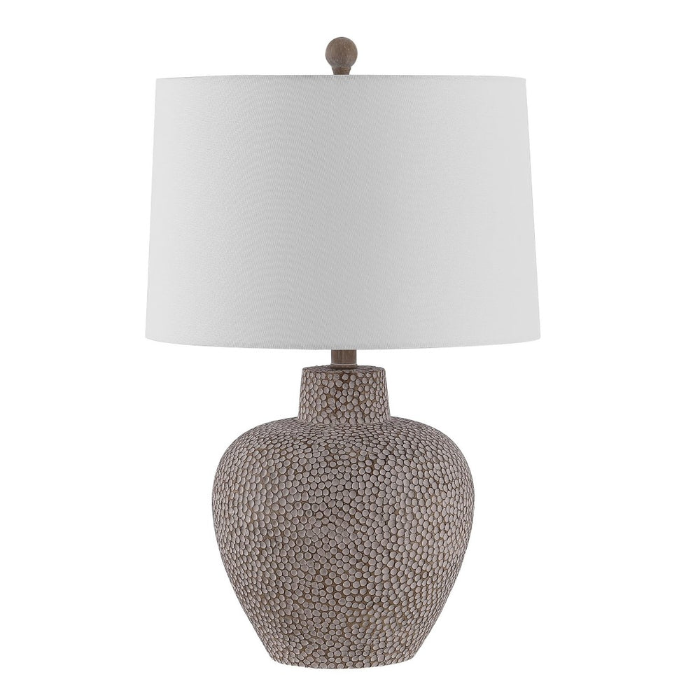 Safavieh KEI, 24-Inch Grey Resin Table Lamp - Modern Style, Warm Ambient Light for Any Room or Decor TBL4435A