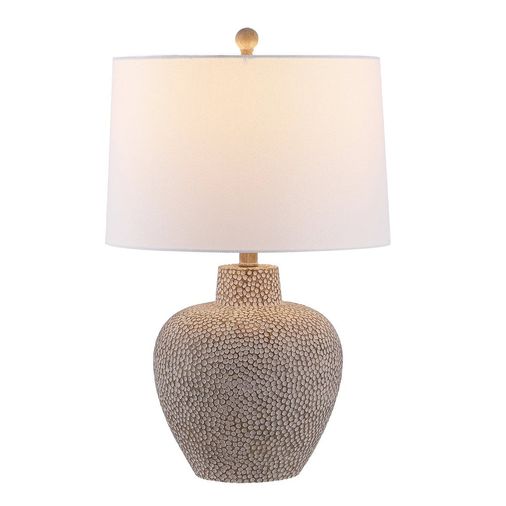 Safavieh KEI, 24-Inch Grey Resin Table Lamp - Modern Style, Warm Ambient Light for Any Room or Decor TBL4435A