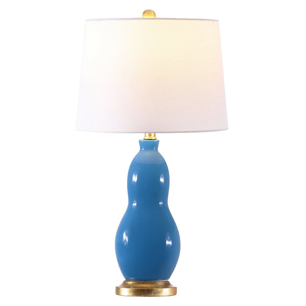 Safavieh ROGAN, Set of 2 Soft Blue Ceramic Table Lamps - Elegant Ambient Lighting for Home Décor Styles TBL4439A-SET2