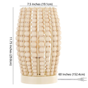 Safavieh DARROW, 11.75-Inch Cream Wood and Iron Table Lamp – Elegant, Versatile Lighting for Any Space TBL4447A