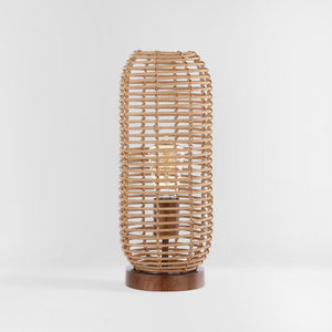 Safavieh EVELINE, 15-Inch Natural Rattan Table Lamp – Cozy Ambient Lighting for Modern and Rustic Spaces TBL4448A