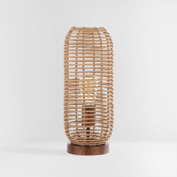 Safavieh EVELINE, 15-Inch Natural Rattan Table Lamp – Cozy Ambient Lighting for Modern and Rustic Spaces TBL4448A